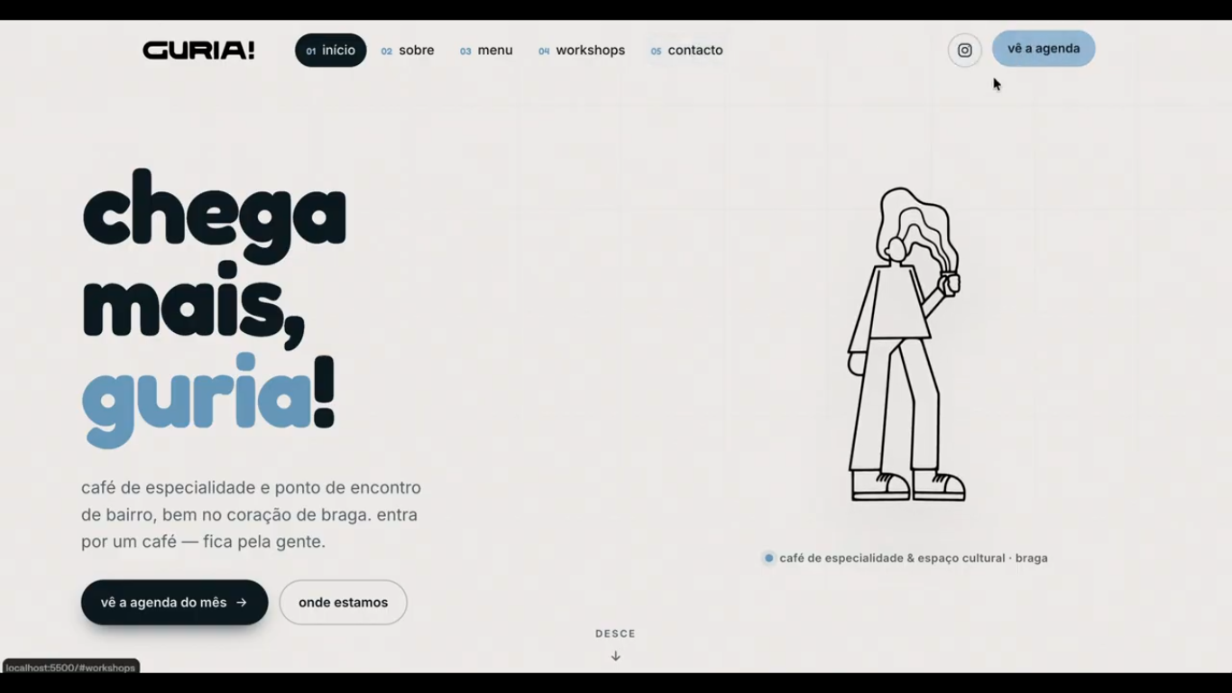 Guria Coffee website homepage